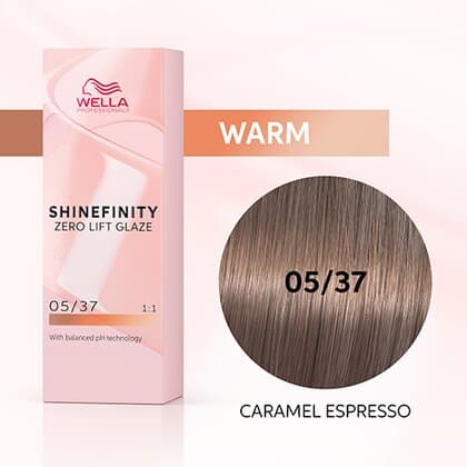 Wella Shinefinity Zero Lift Glaze 05/37 Light Brown Gold Brown (Caramel Espresso)